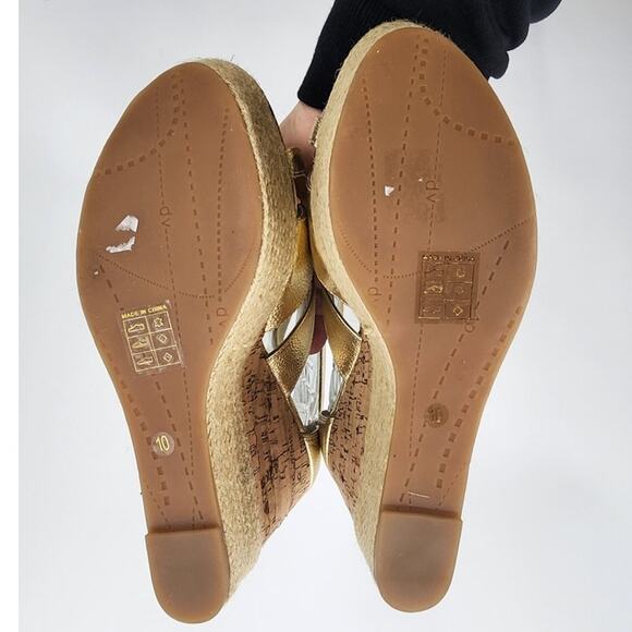 New NWOB DV Dolce Vita Gold Jute Platform Heels Size 10 - Picture 6 of 7